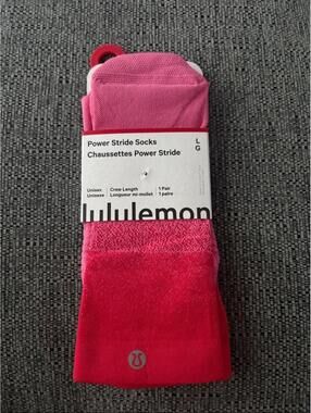 NWT lululemon athletica Power Stride Crew Socks - large